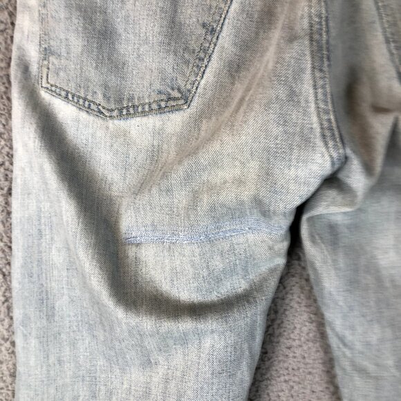 Levis Made & Crafted Size 31x34 Blue Tab Ruler Straight Light Wash Distressed - Picture 7 of 11